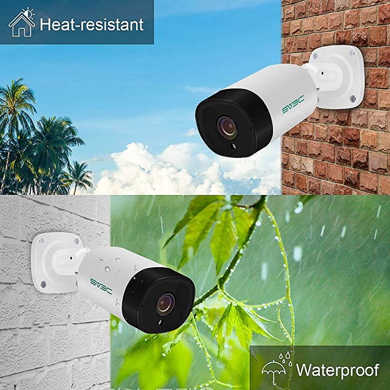Outdoor IP Camera POE Onvif H265  UltraHD 4K 8MP POE Camera with Audio Recording 3840x2160 5mm Lens Heavy Duty Housing IP67 Waterproof WhiteSeries A