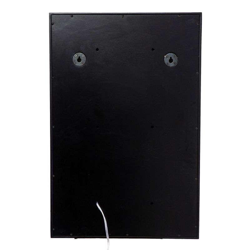 20" x 30" Bridhenn Lighted Mirror with Shelf Black - Southern Enterprises