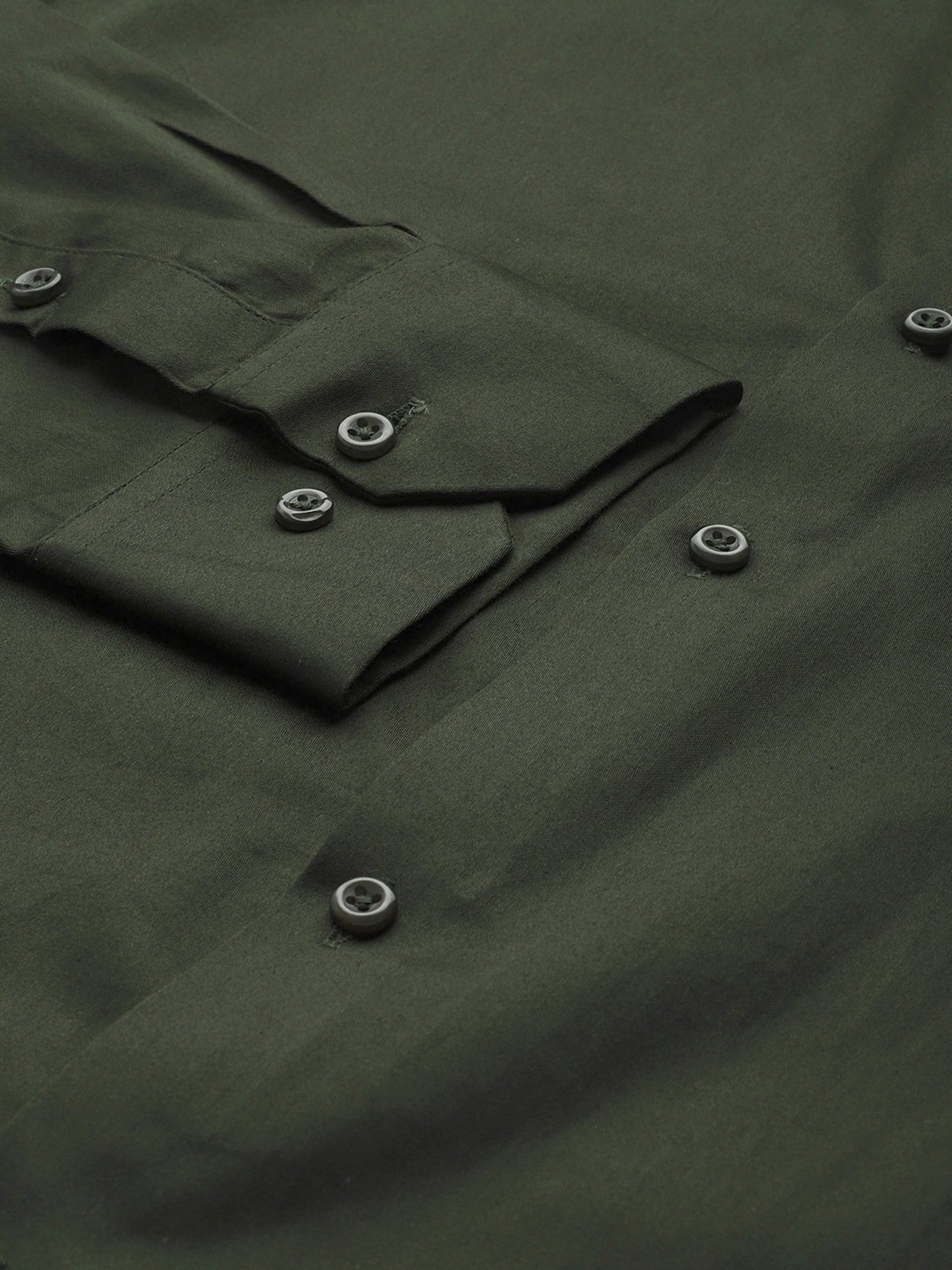 ManQ Olive Slim Fit Shirt