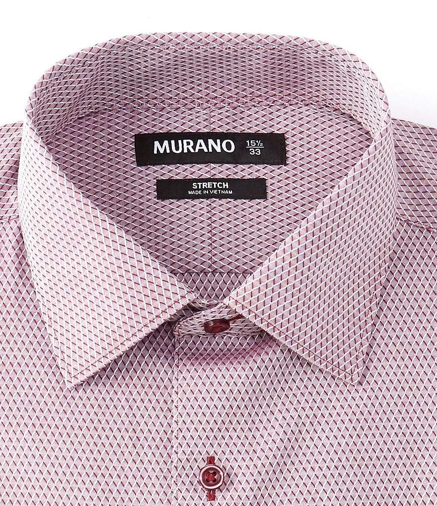 Psycho Bunny Non-Iron Modern Fit Spread Collar Solid Dress Shirt