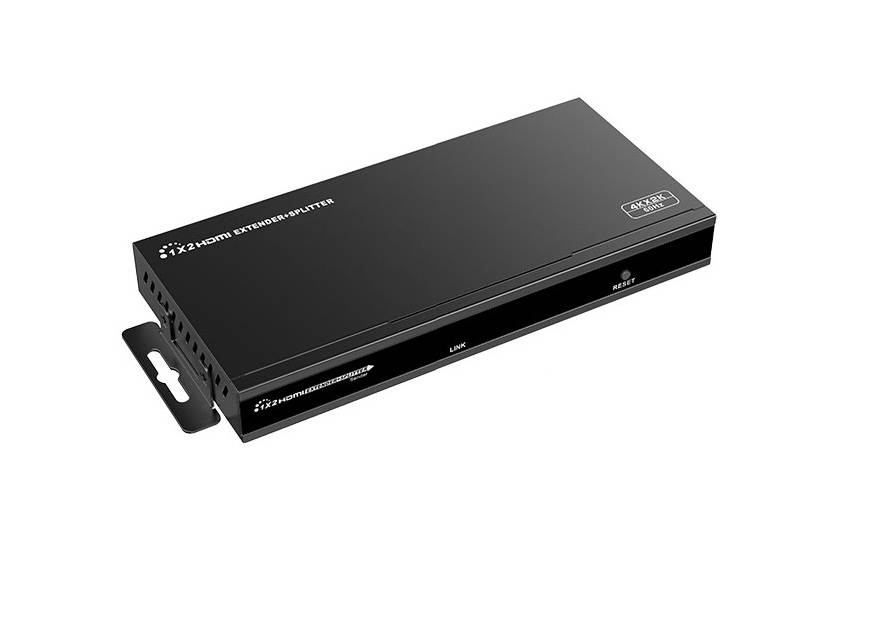 Up to 30m/100Ft, 4Kx2K@60Hz LKV712Pro-V2.0 1x2 HDMI Extender Splitter Converter With HDMI Loop-out Over CAT6/6a/7 With IR Remote