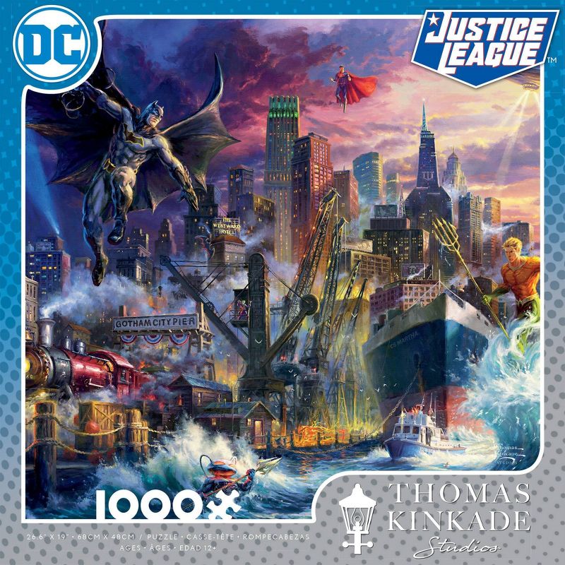 Ceaco Thomas Kinkade DC Comics: Showdown at Gotham Jigsaw Puzzle 1000pc