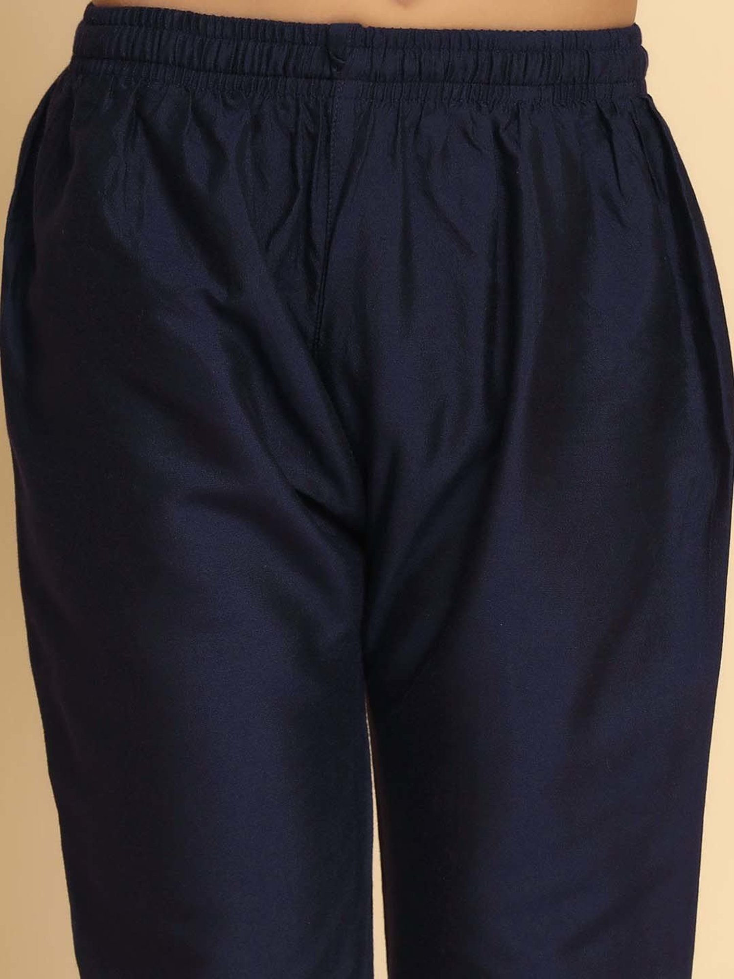 VASTRAMAY Boys Yellow & White Cotton Printed Full Sleeves Kurta Sets