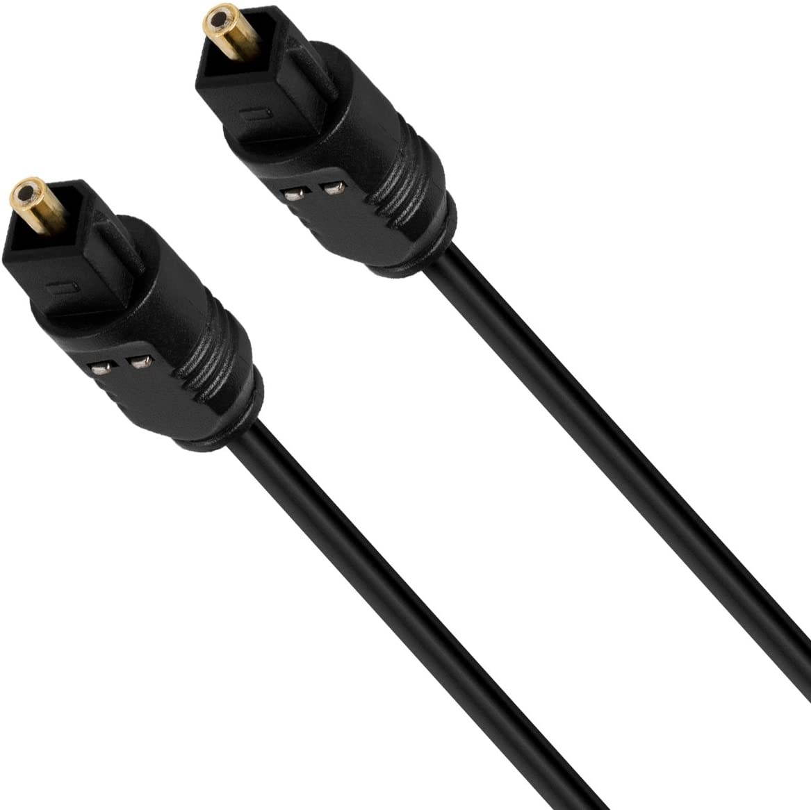 Cmple - TOSLink Optical Digital Audio Cable SPDIF Compatible with Dolby Digital DTS Surround Sound Bar Cord - 1.5 Feet