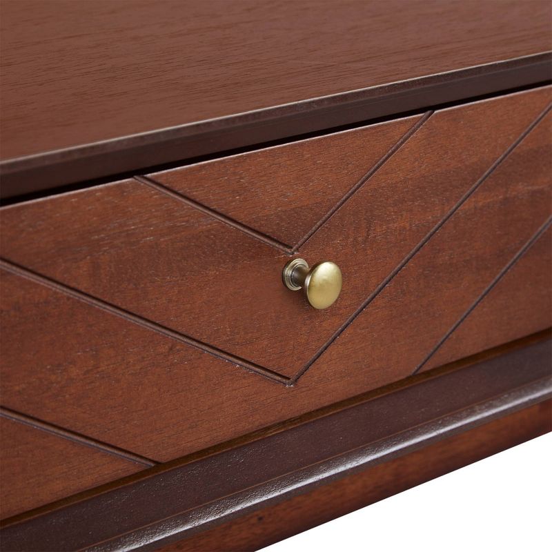 Sutton Mid-Century Modern Console Table Walnut Brown - Adore Decor