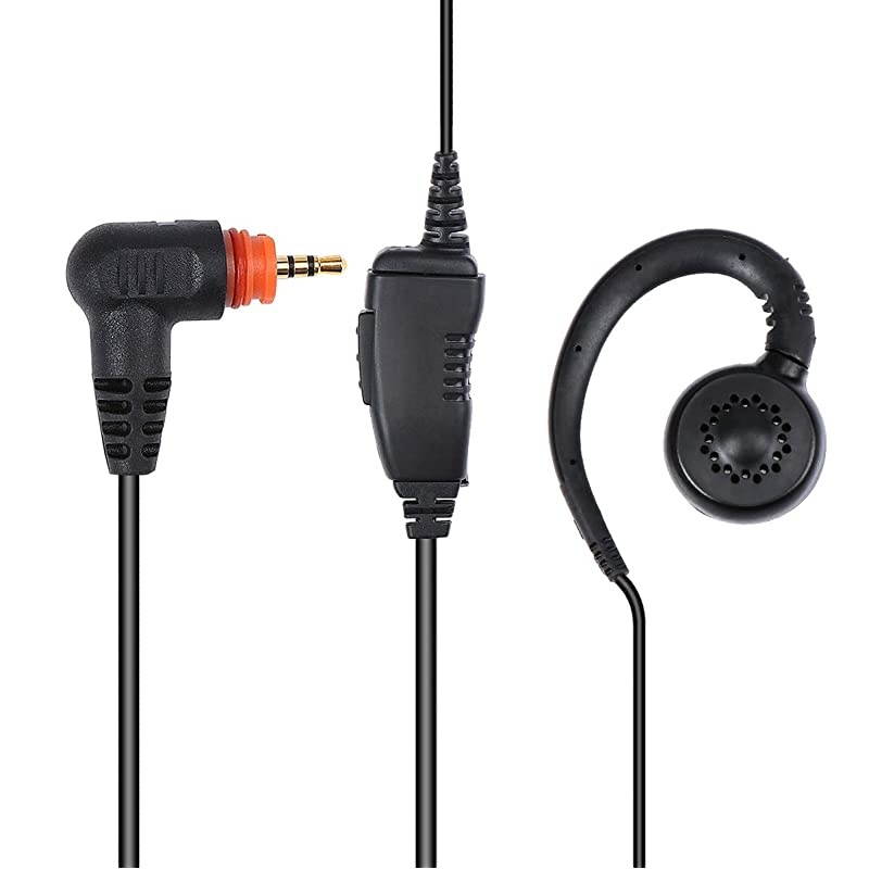 Walkie Talkie Earpiece 1 Pin G Shape Earpiece Headset with Mic PTT for Motorola SL300 SL7550 7580 7590 SL4000 SL1M 2 Way Radio 5 Pack