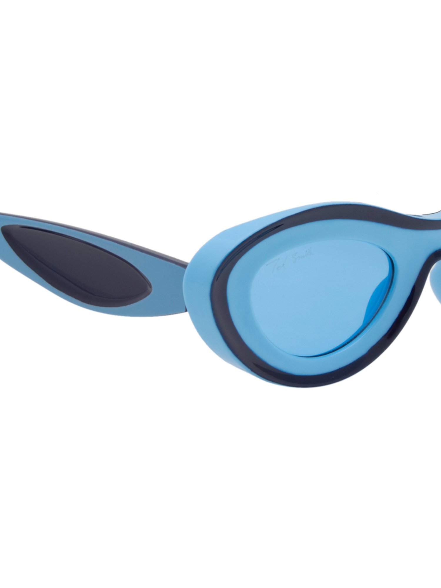 Ted Smith Blue Cat Eye UV Protection Sunglasses for Women