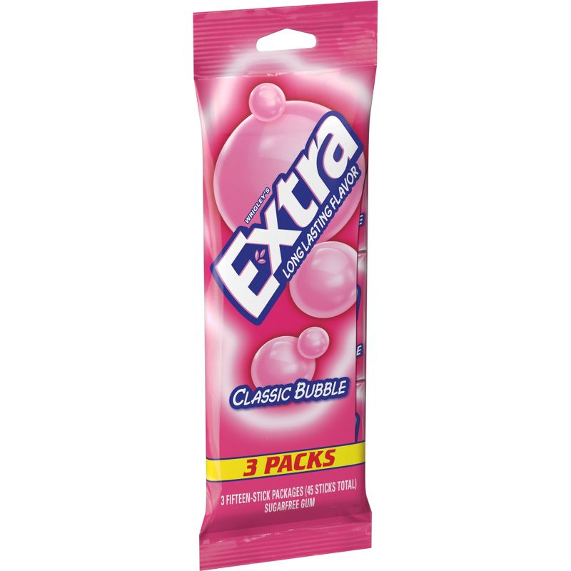 Extra Classic Bubble Sugar-Free Gum Multipack - 45ct