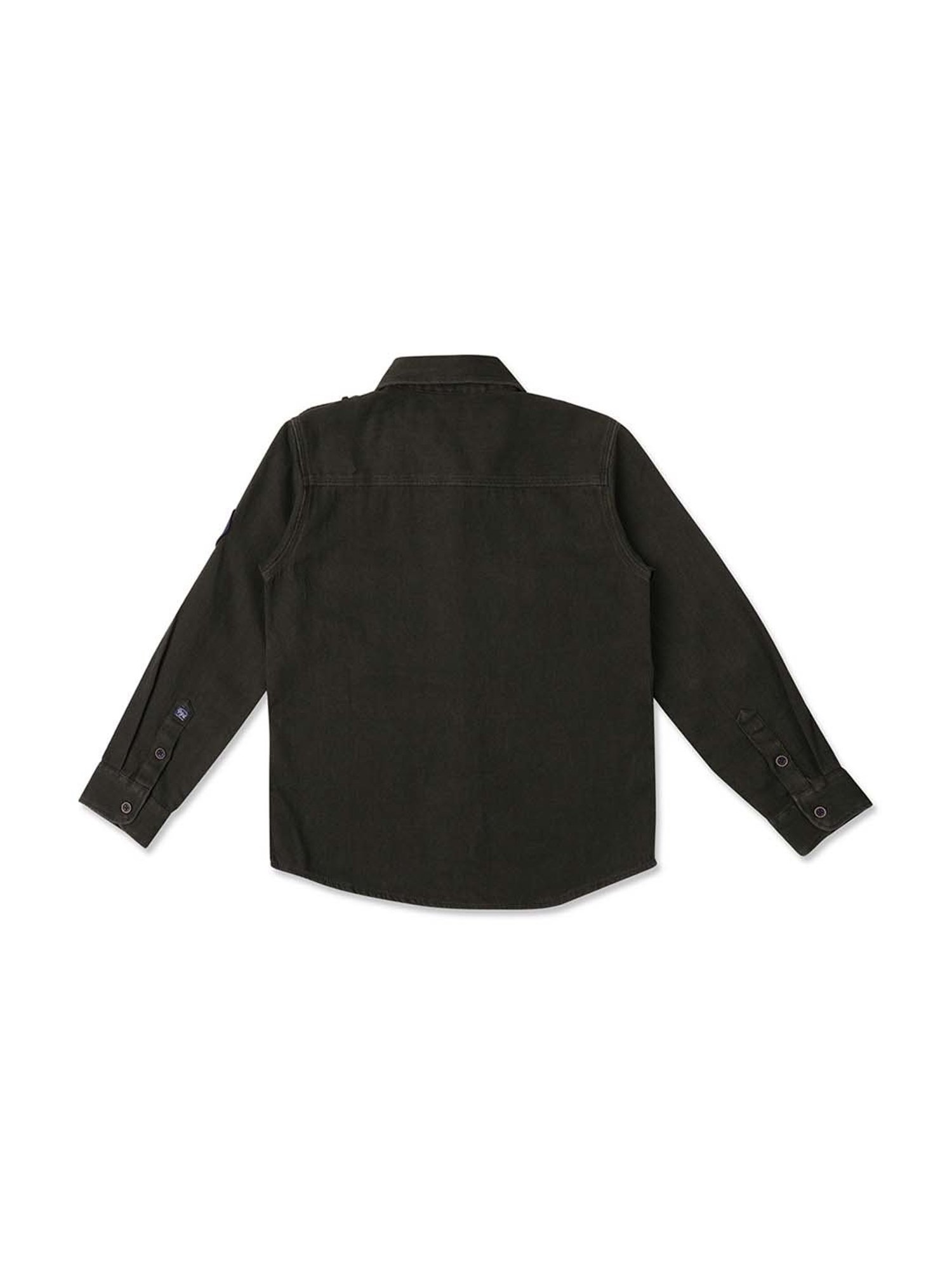 Pepe Jeans Kids Green Cotton Regular Fit Full Sleeves Shirt