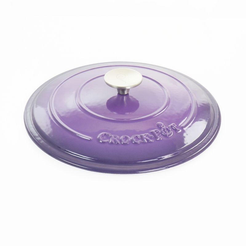 Crock-Pot Artisan 2 Piece 5 Quart Enameled Cast Iron Dutch Oven with Lid in Lavender