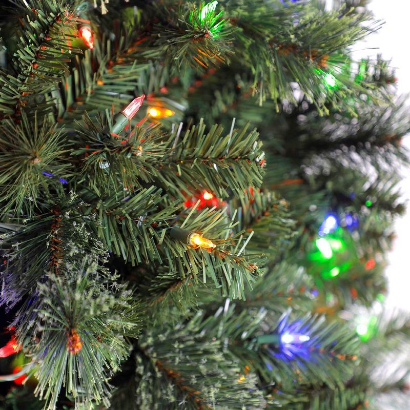 Home Heritage 12' Cascade Quick Set PVC Christmas Tree and Changing LED Lights