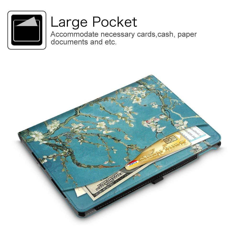 Fintie iPad Pro 12.9 Case - [Corner Protection] Multi-Angle Viewing Folio Stand Cover w/Pocket, Auto Wake/Sleep Feature for Apple iPad Pro 12.9 1st Gen 2015 / iPad Pro 12.9 2nd Gen 2017, Blossom