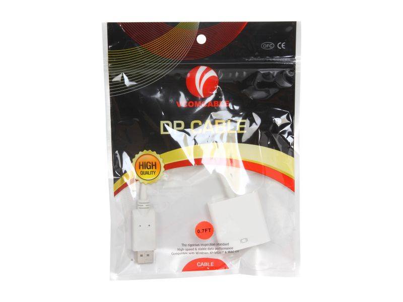 VCOM VC-MD/DVIS Mini DisplayPort M to DVI Single-Link F White Adapter