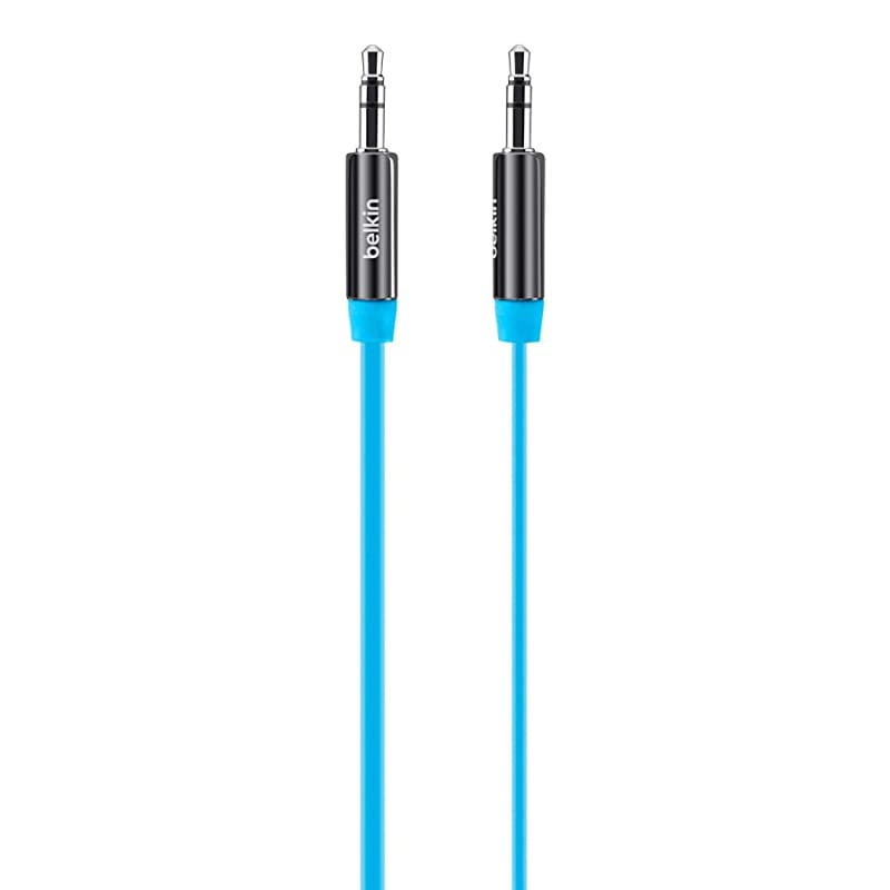 AV10127tt03BLU MiXiT TangleFree Aux Auxiliary Cable 3 Feet Blue