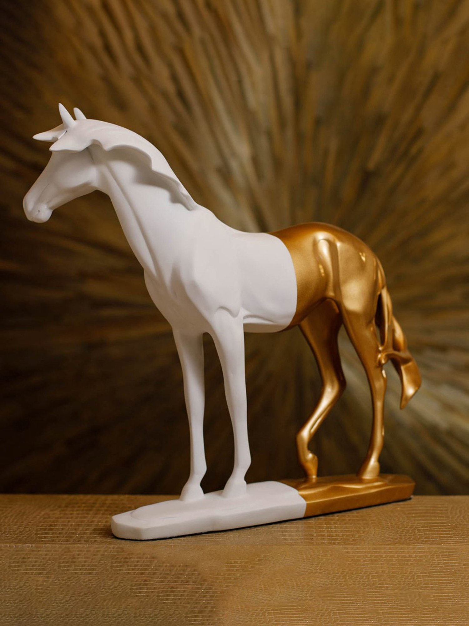 Tayhaa Brown Resin Fiery Tiger Head Showpiece