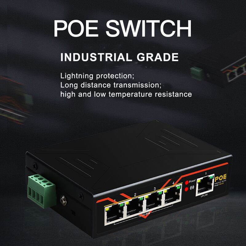 Weastlinks Industrial switch 10/100Mbps 5 port ethernet industrial POE Switch support 48-54V power supply
