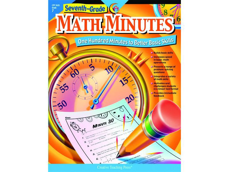 Creative Teaching Pres Math Minutes Book, Grade 7
