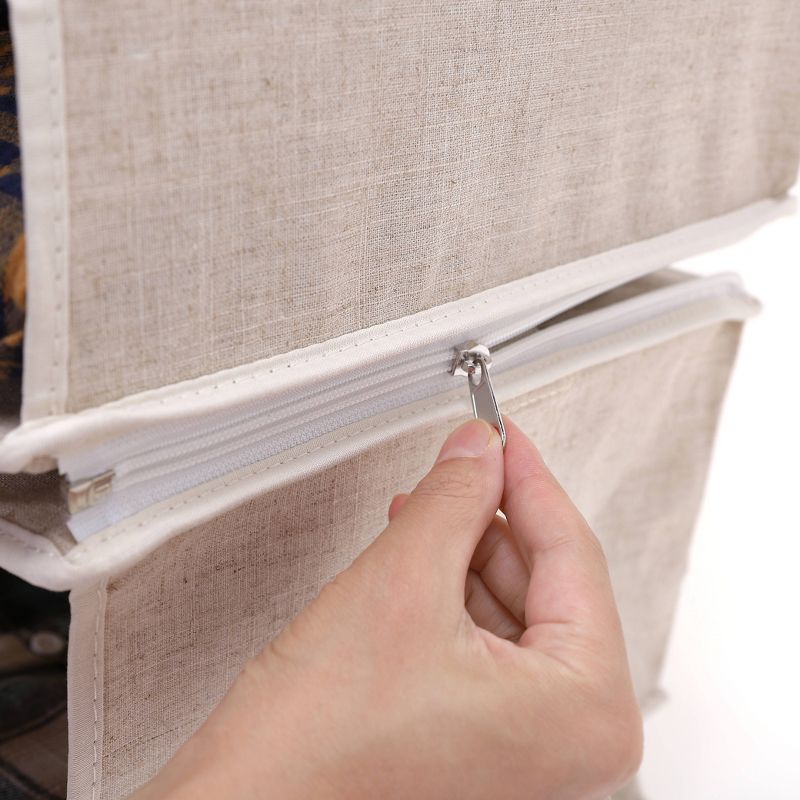 StorageWorks Set of 2 Three Shelf Hanging Closet Organizer Beige