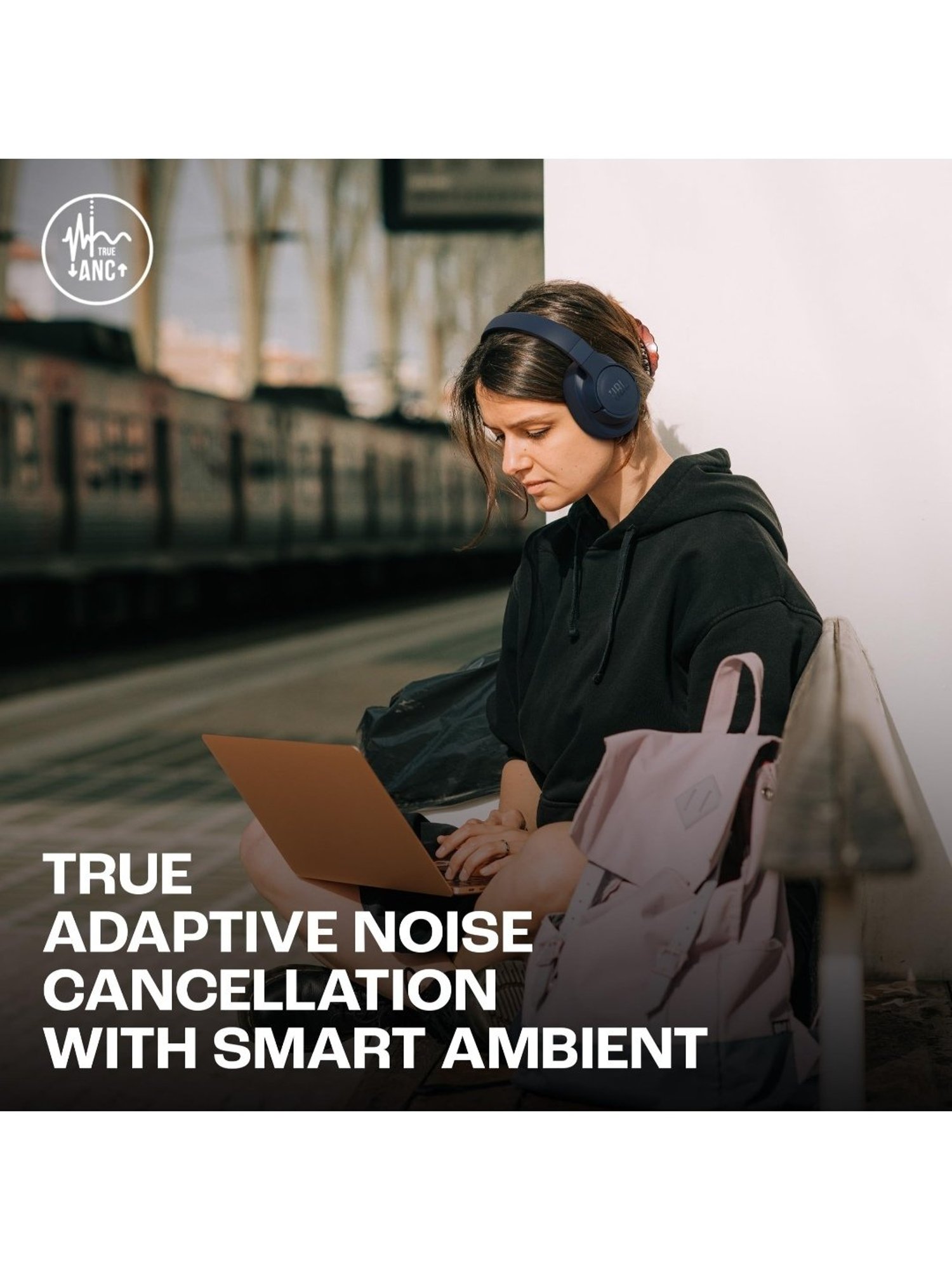 JBL Tune 770NC Wireless Over Ear ANC Headphones with Upto 70 Hrs Playtime, Google Fast Pair (White)