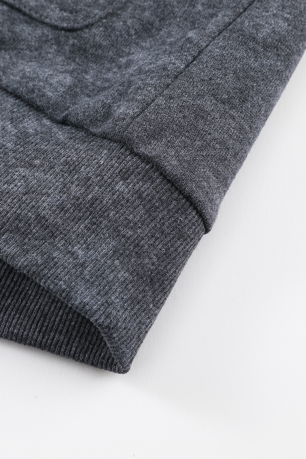 Gray Snap Button Casual Flap Pockets Washed Jacket