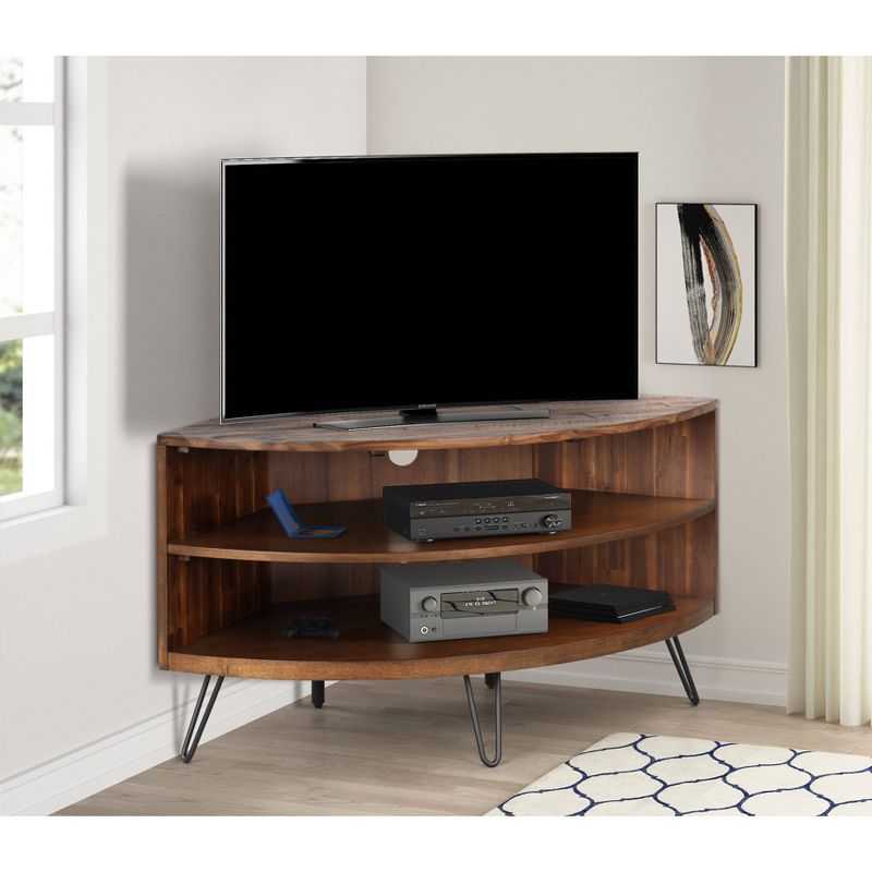 Melani Corner TV Stand for upto 41" Dark Brown - Summerland Home