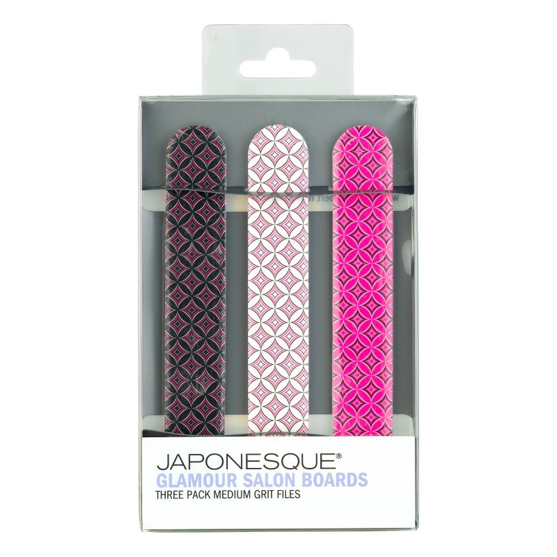 Japonesque Glamour Salon Boards Nail File - 3ct