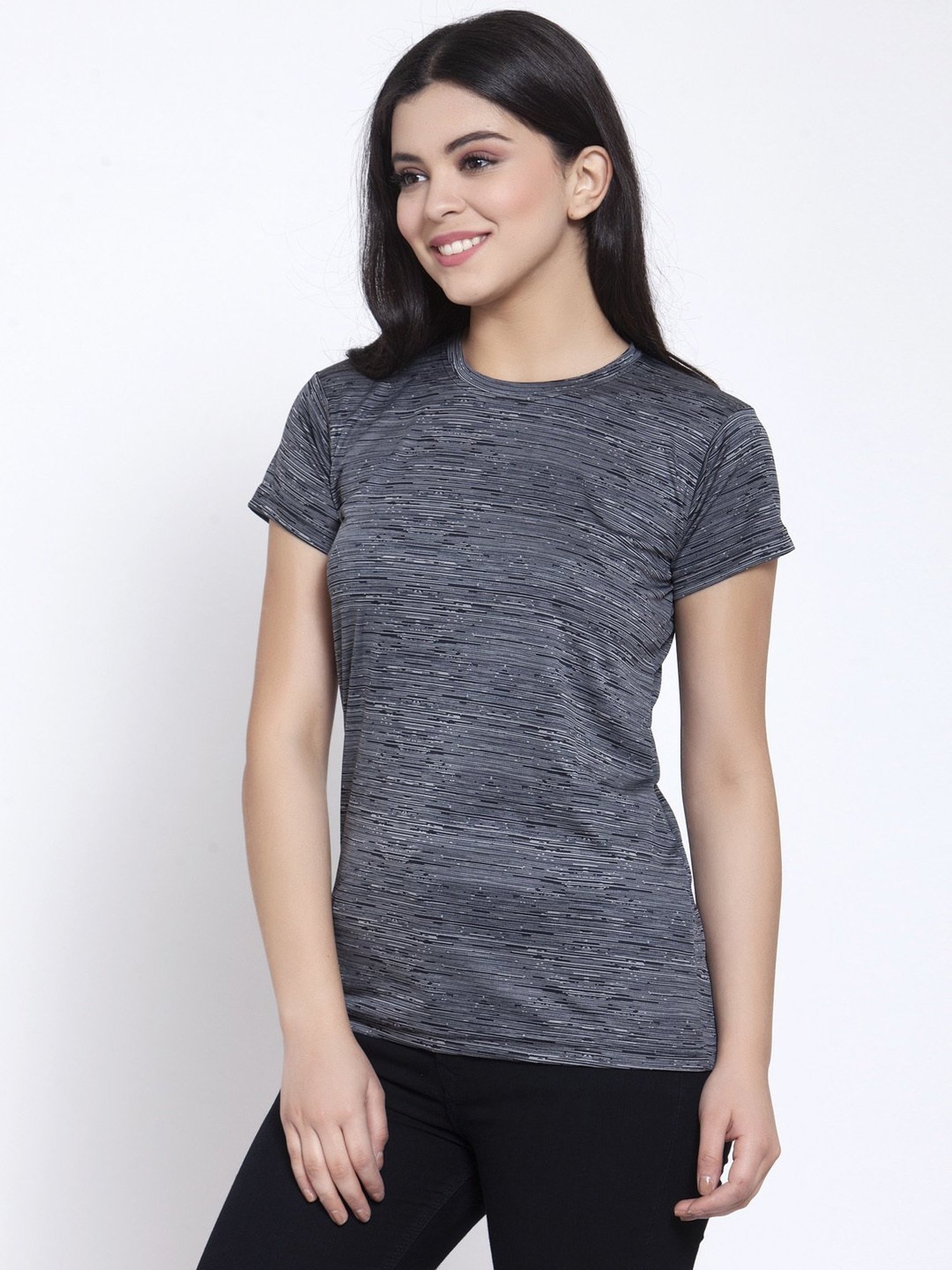 Cukoo Grey Printed T-Shirt