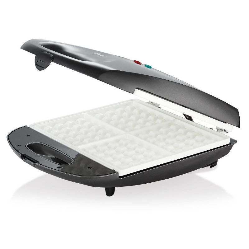 Oster Long Lasting Durable Non Stick Innovative Olive Oil Infused Ceramic Large 4 Square Slice Waffle Maker