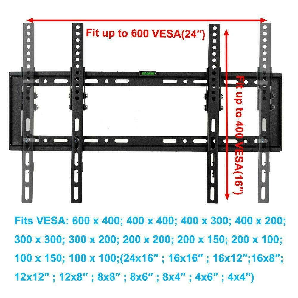 Flat TV Wall Mount Bracket 10&deg;Tilt Swivel for 32" 37" 42" 50" 55" 60" 65" 70"