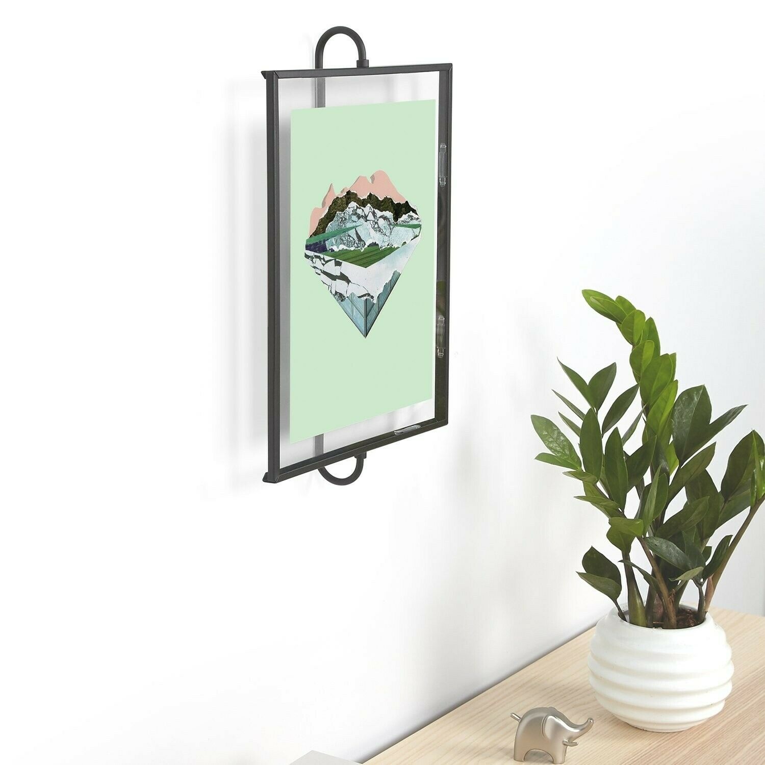 Umbra 1005428-040 8 x 10 in. Phantom Wall Picture Floating Frame, Black