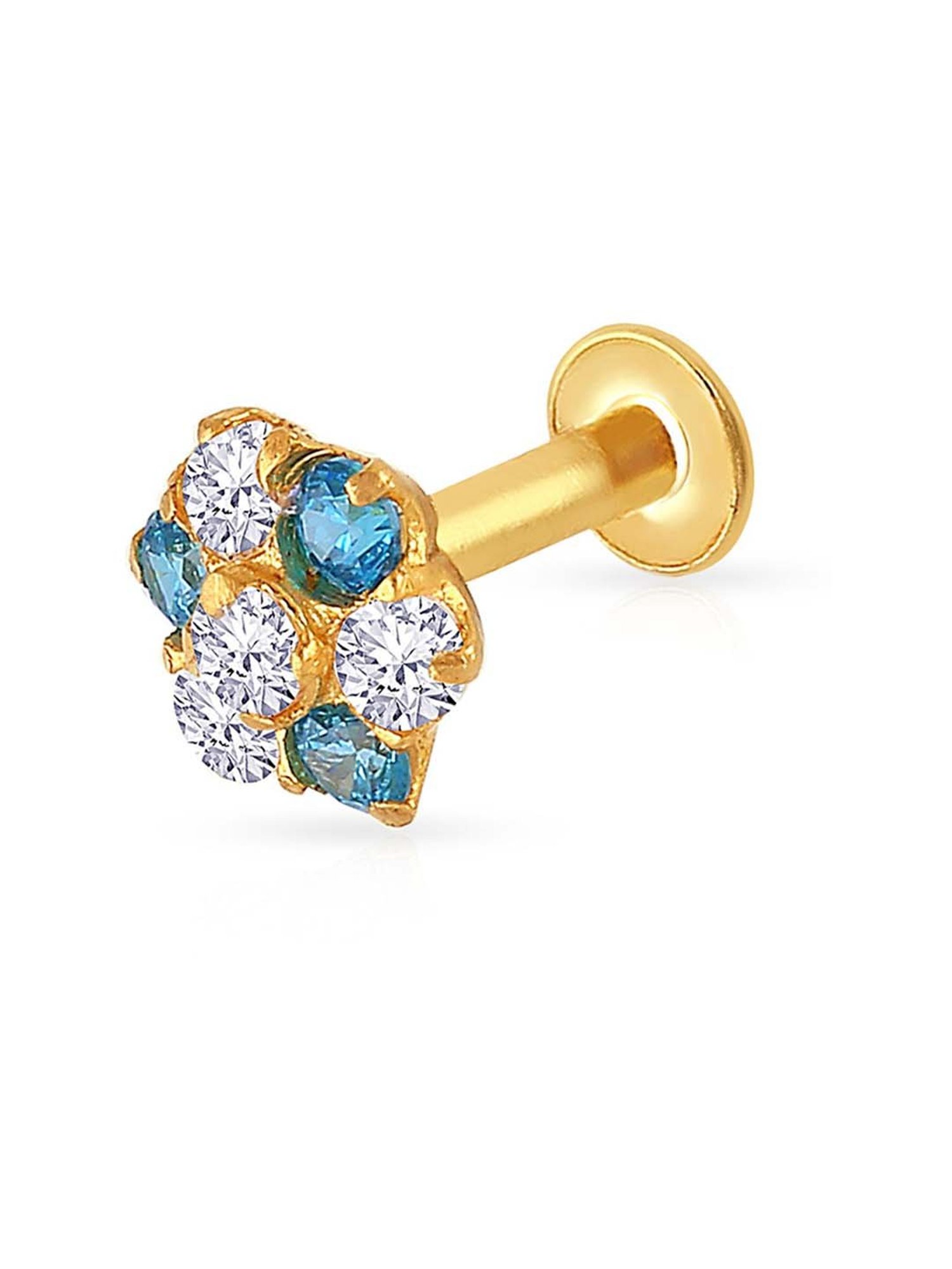 Malabar Gold and Diamonds Floral 22 kt Gold Nosepin