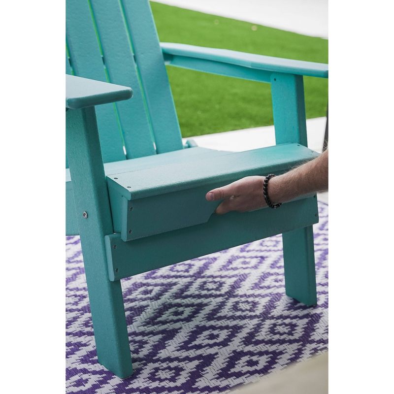 37.8" Foldable Weather Resistant  Outdoor Adirondack Chair - Blue - XBrand