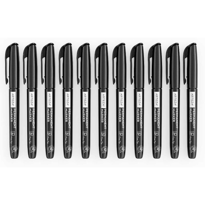 Universal Pen Style Dry Erase Marker, Fine/Bullet Tip, 12ct - Black