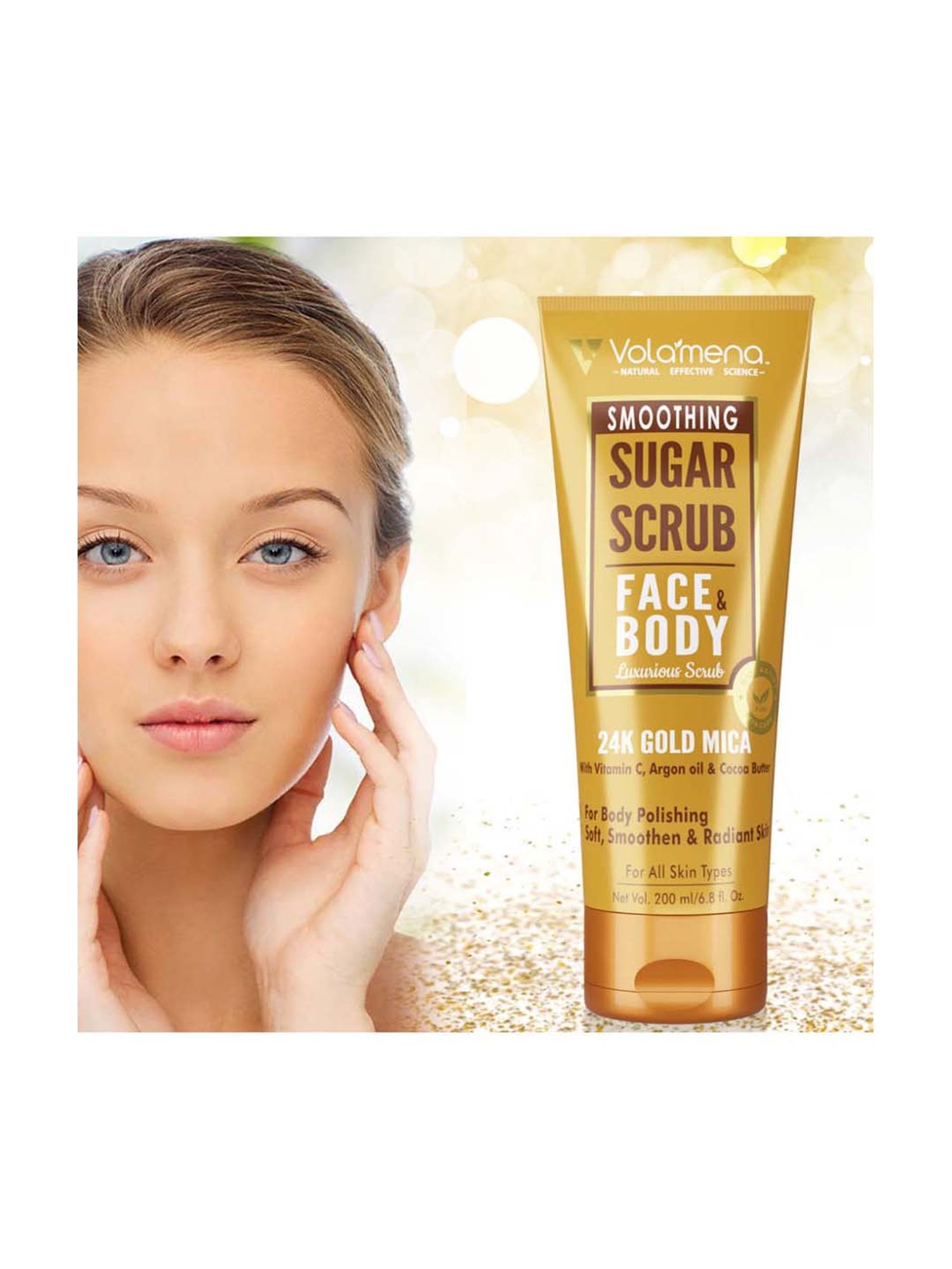 Volamena Smoothing Face & Body Scrub - 200 ml