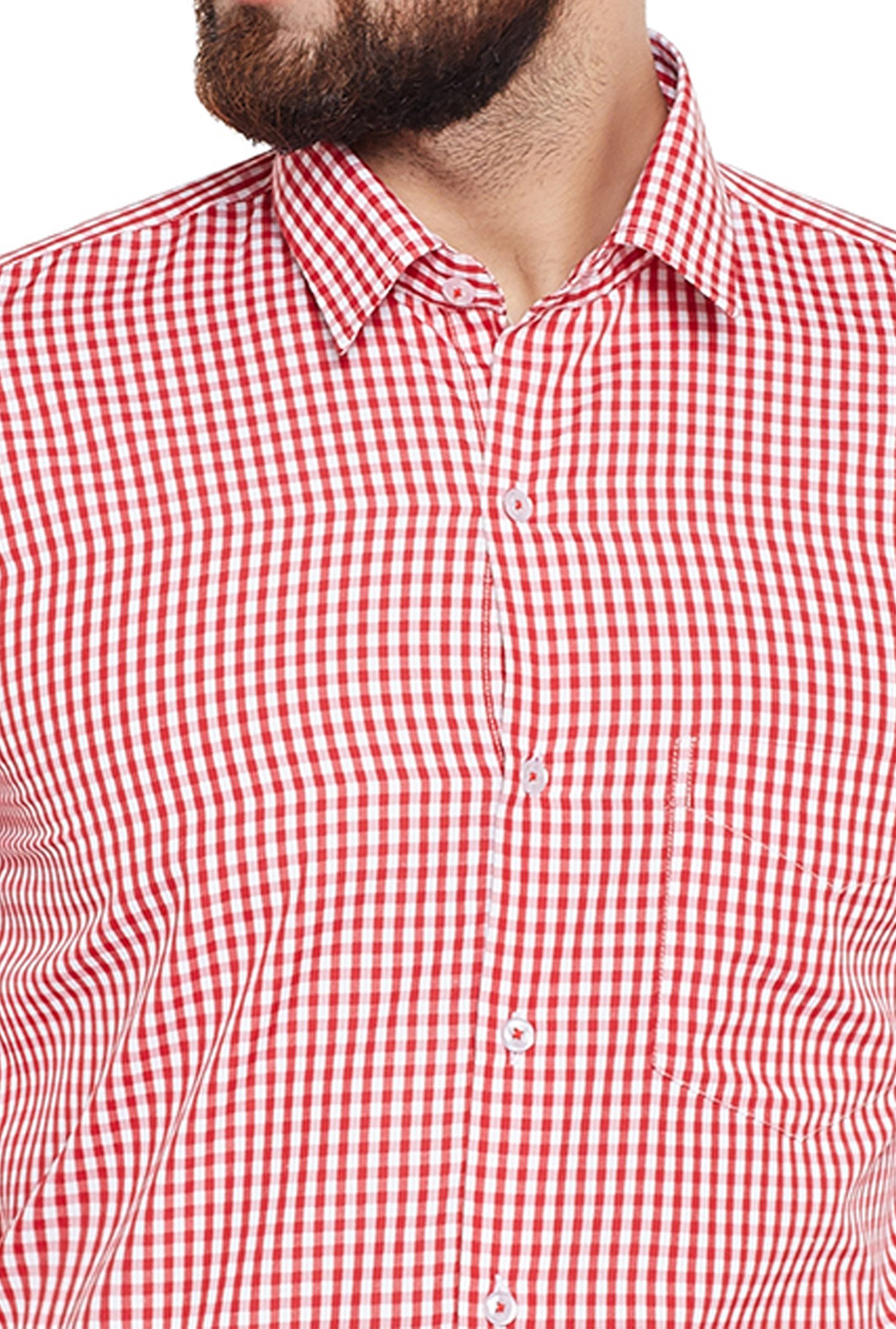 Hancock Red Full Sleeves Shirt