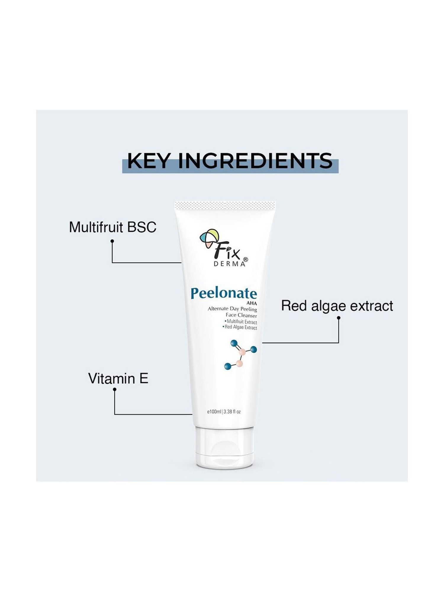 Fixderma Peelonate AHA Face Cleanser - 100 ml