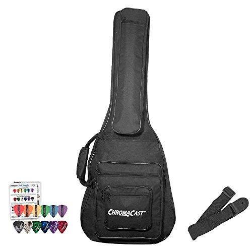 chromacast cca3/4pbbagkit1 3/4 size acoustic gig bag with pick sampler & strap