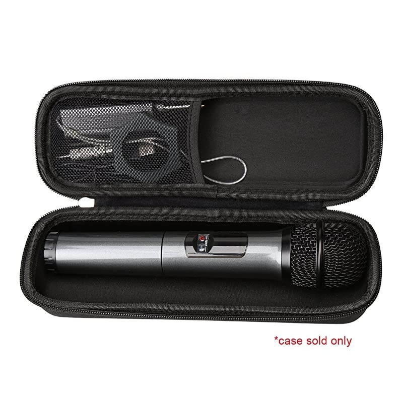 Hard Carrying Travel Case Compatible with FIFINE TECHNOLOGY K025 FIFINETONOR UHF Handheld Dynamic Microphone Wireless mic System Black
