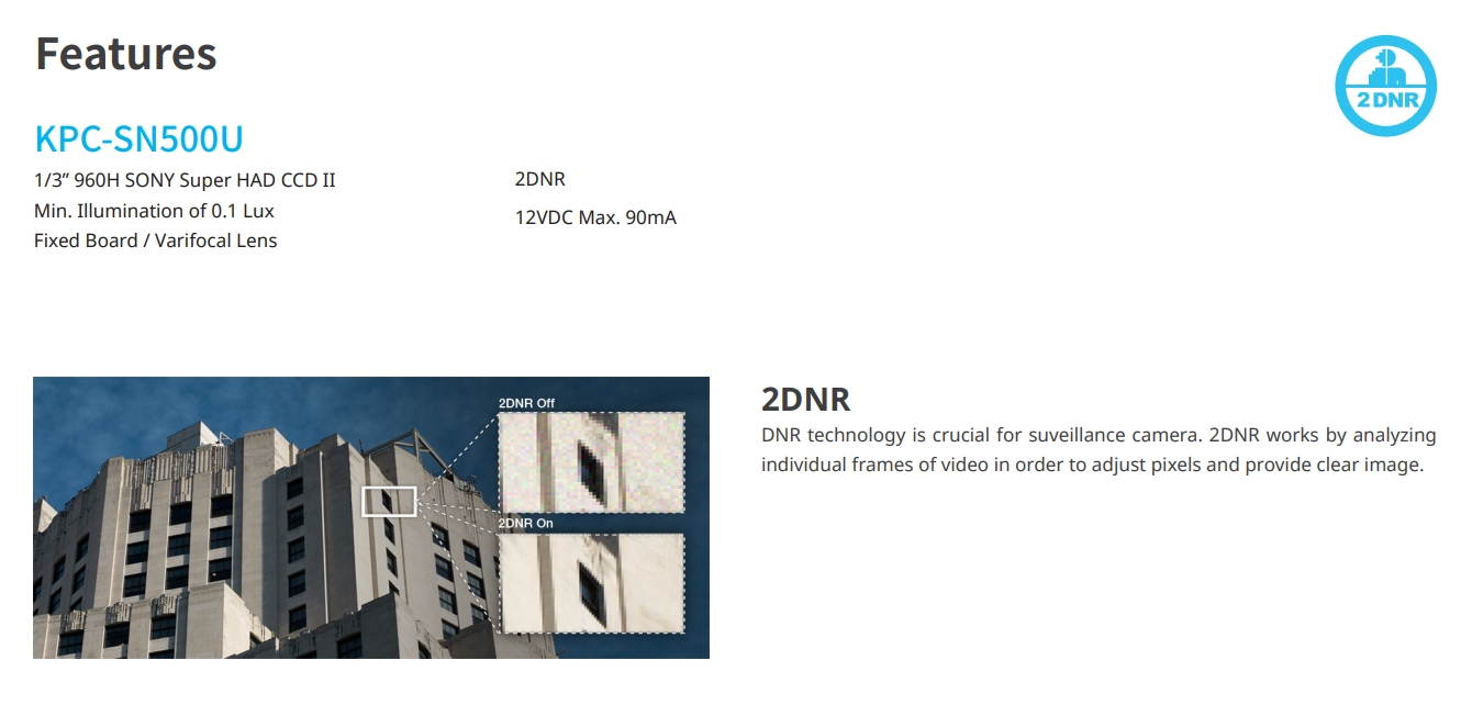 KT&C KPC-SN500U 960H Super Miniature Camera 12VDC  25mm x 25mm replacement of KPC-VSN500NH