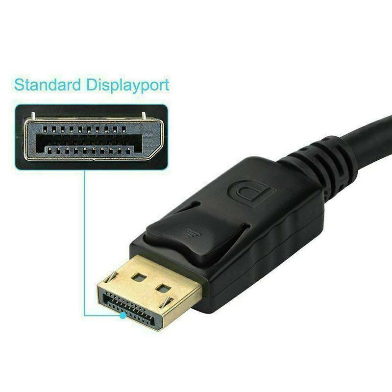 Display Port to VGA Adapter 1080P Converter Cable, DisplayPort DP Male to VGA Female Adapter Compatible for PC, Monitor, Projector, TV