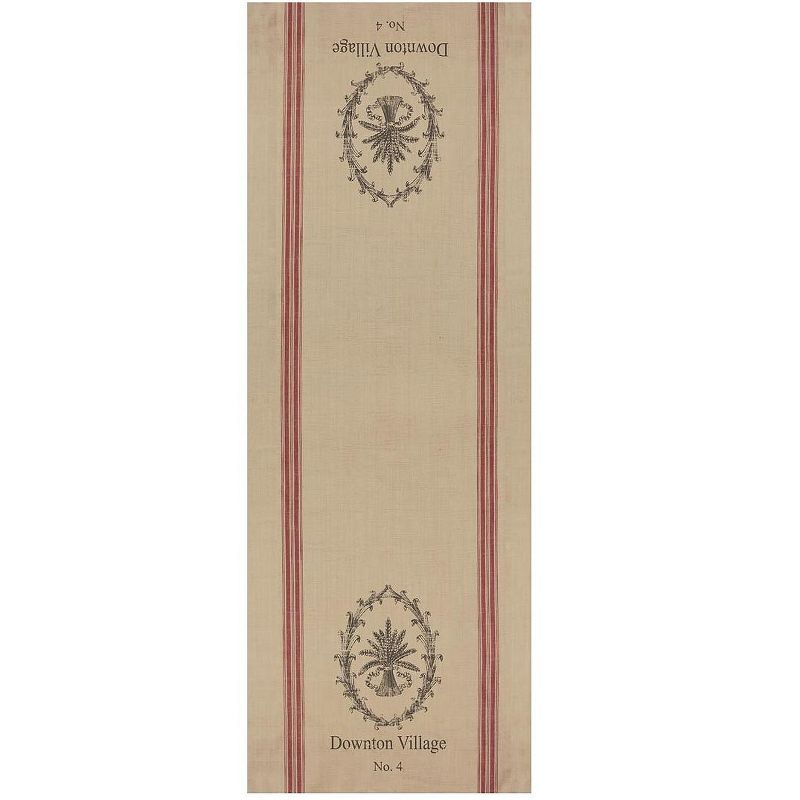 Heritage Lace 20" x 54" Downton Abbey Village Stripes Table Runner - Brown/Red