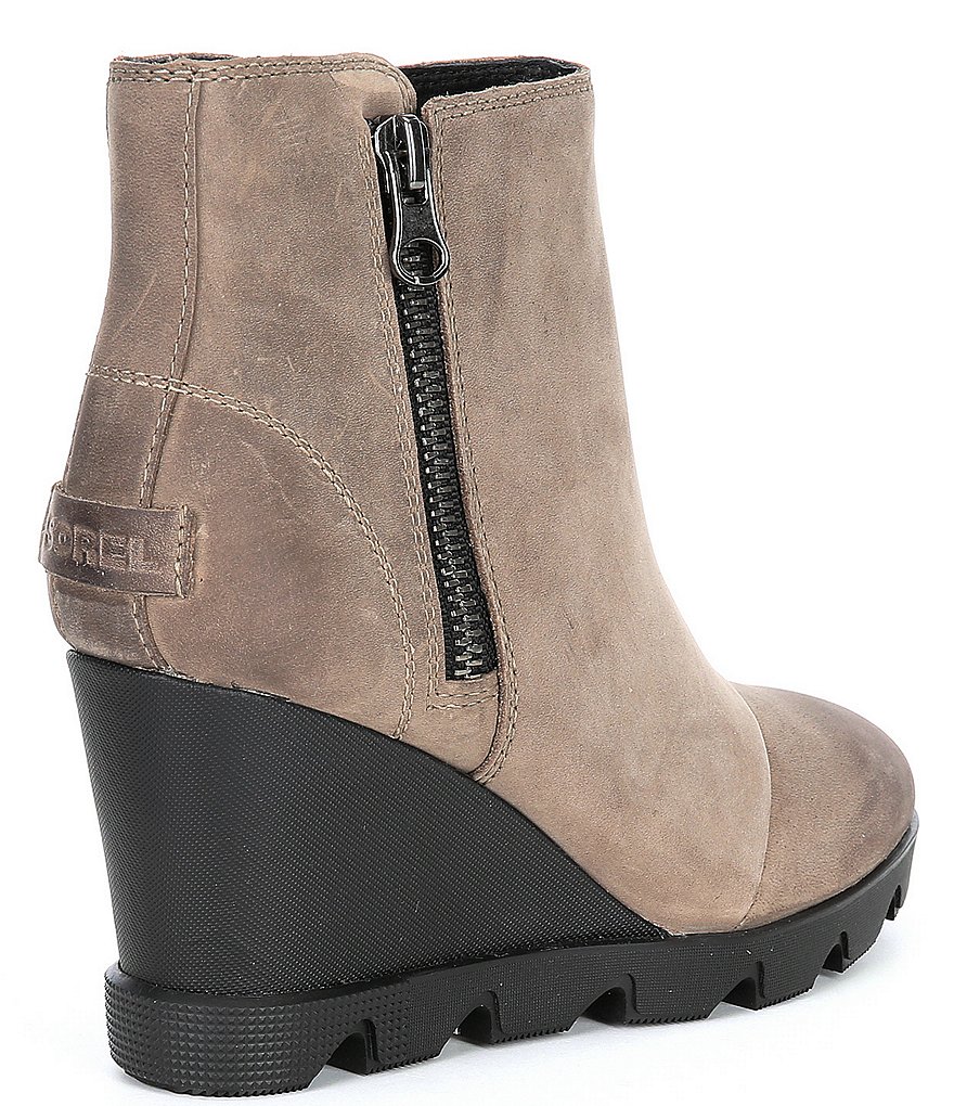 Sorel Joan Uptown Zip Waterproof Leather Wedge Booties
