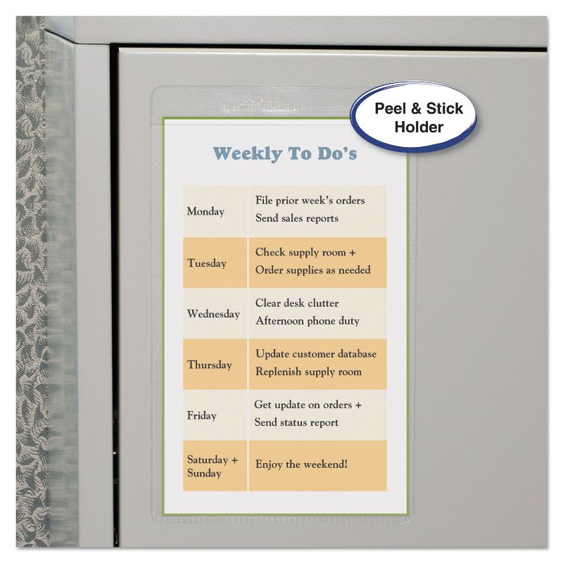 C-Line Self-Adhesive Shop Ticket Holders Heavy 25" 5 x 8 50/BX 70058