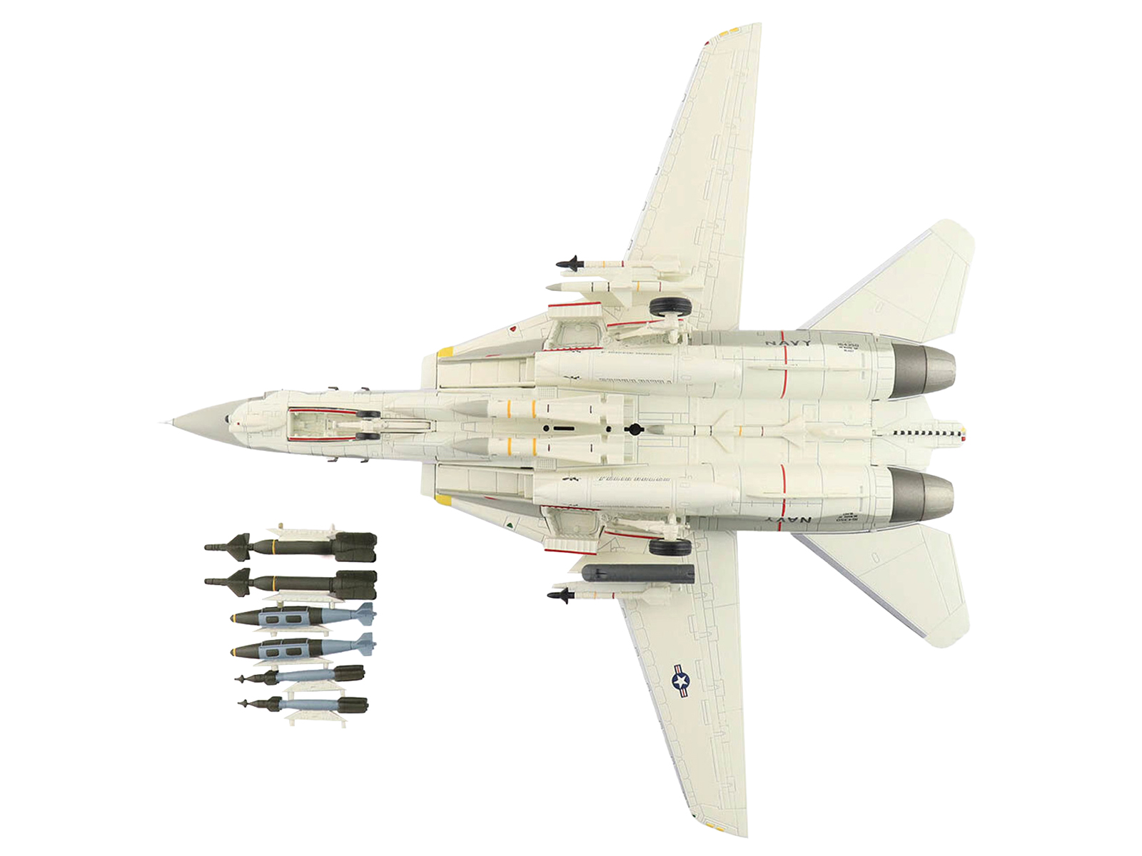 Grumman F-14B Tomcat Fighter Aircraft "VF-103 Jolly Rogers USS George Washington" (2000) United States Navy "Air Power Series" 1/72 Diecast Model by Hobby Master