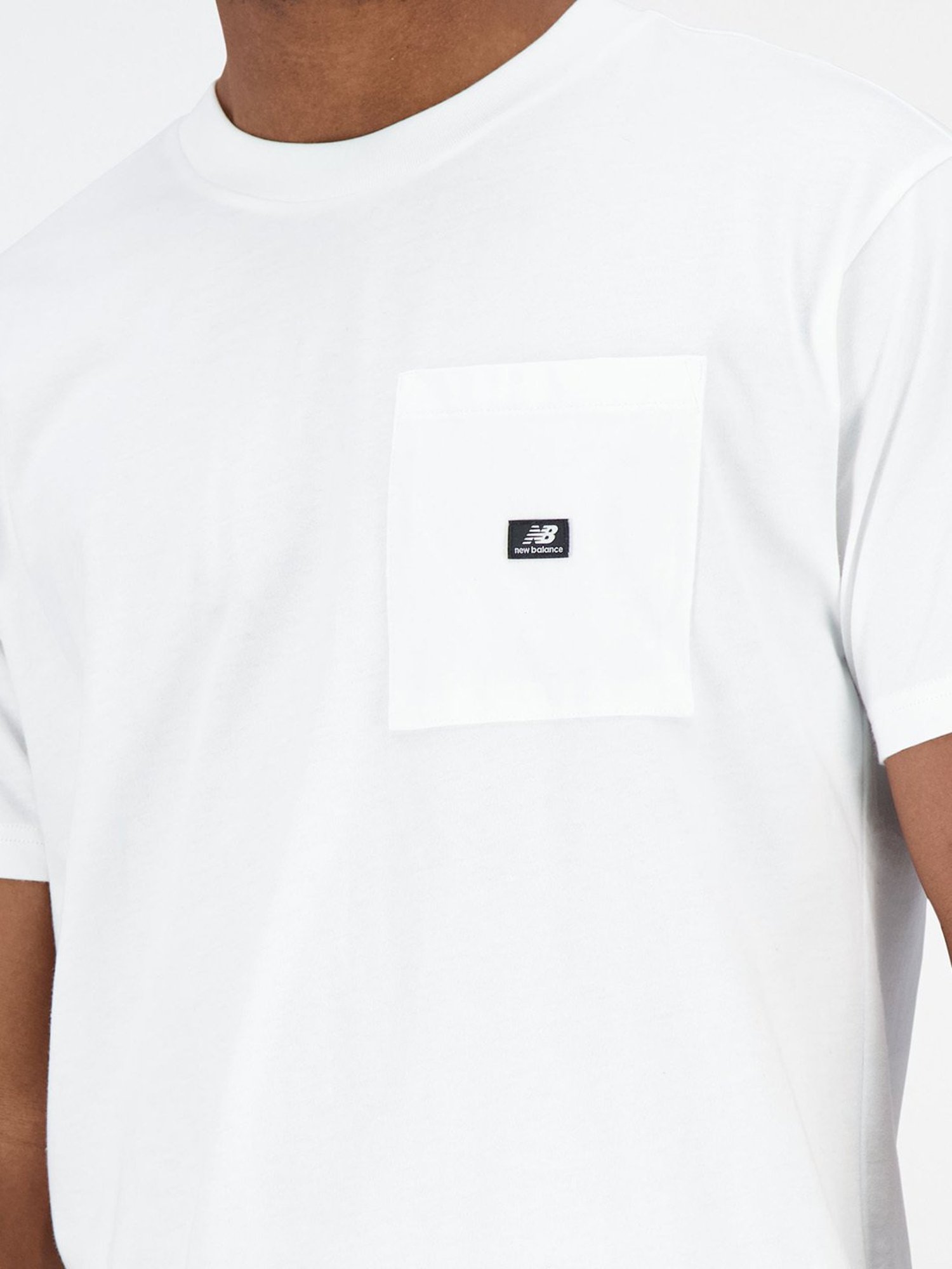 New Balance White Regular Fit Crew T-Shirt
