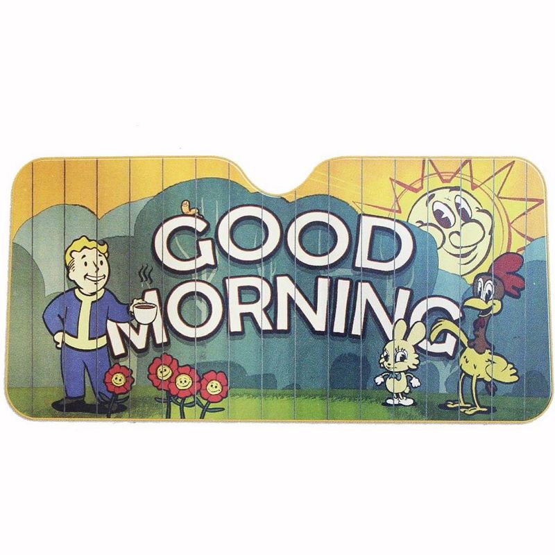 Just Funky Fallout Good Morning Accordion Auto Sunshade | Xbox Game Merchandise