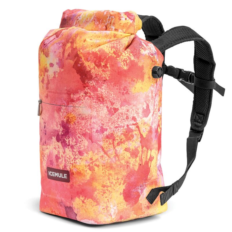 IceMule 1008-DT Jaunt Large Collapsible Portable Soft Sided Roll Top 15 Liter 12 Can Lightweight Insulated Waterproof Leak Proof Backpack Cooler Bag