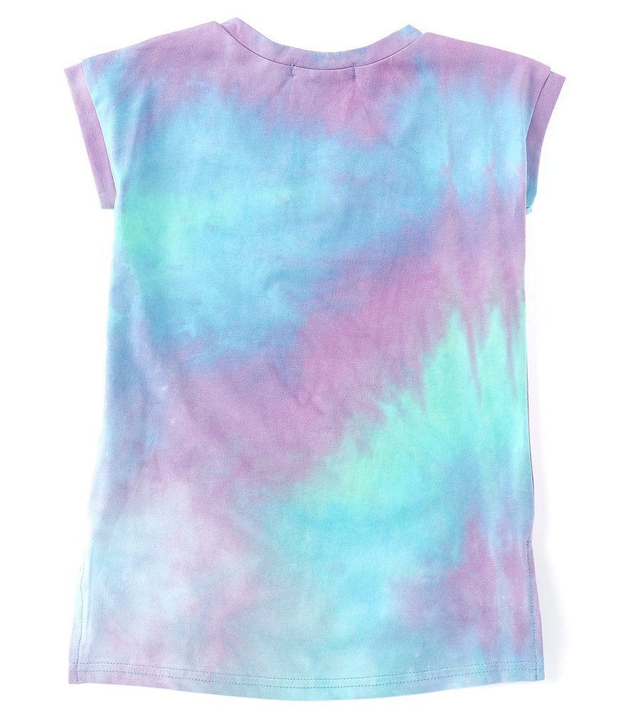 Angie Big Girls 7-16 Short-Sleeve Tie Dye V-Neck Tee