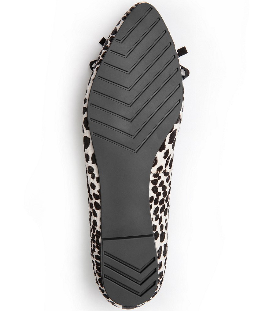 Me Too Alondra Cheetah Print Haircalf Bow Detail Slip-On Flats