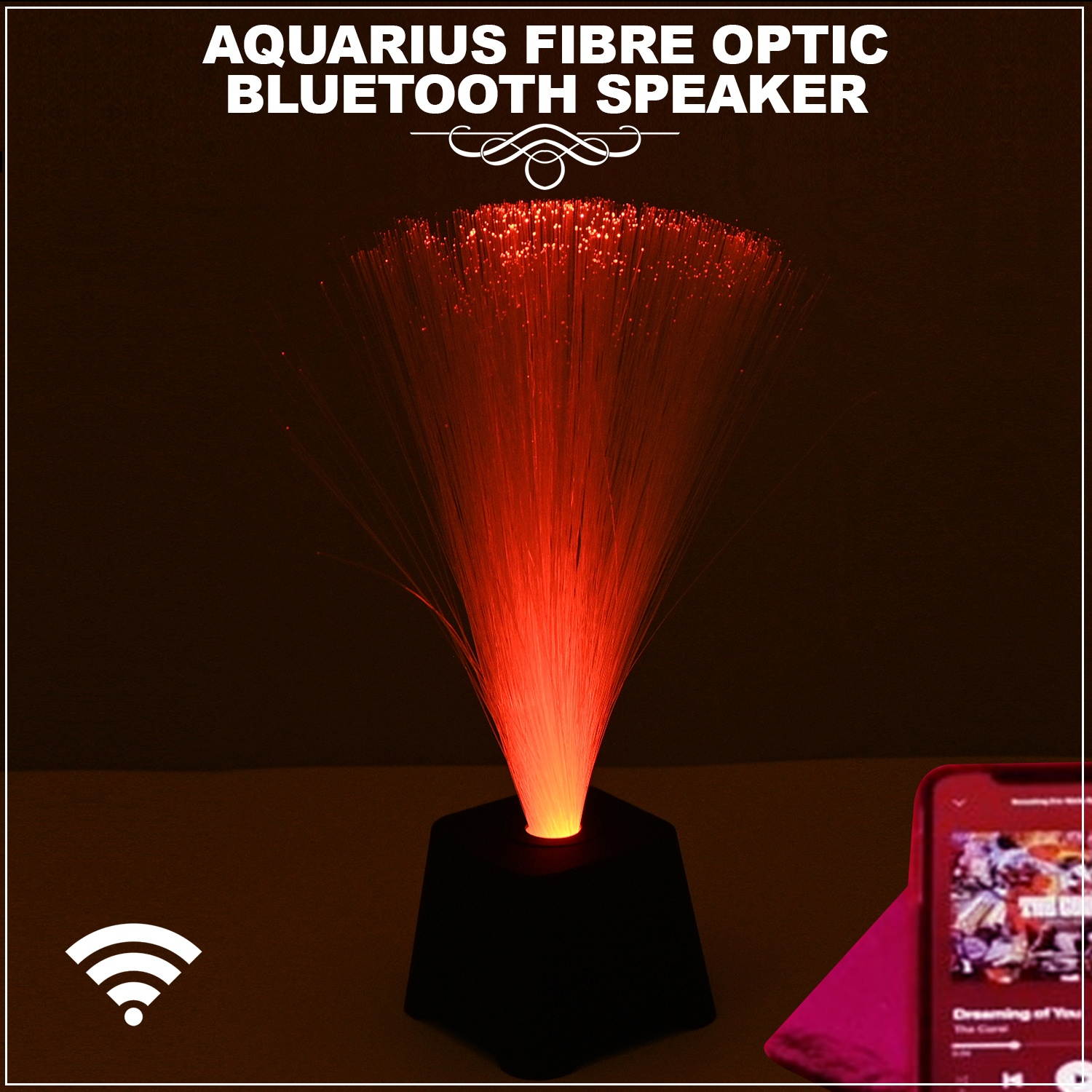 Shop LC AQNHPK-AQUARIUS Tree Shape Fiber Optic LED Light Portable Bluetooth Speaker